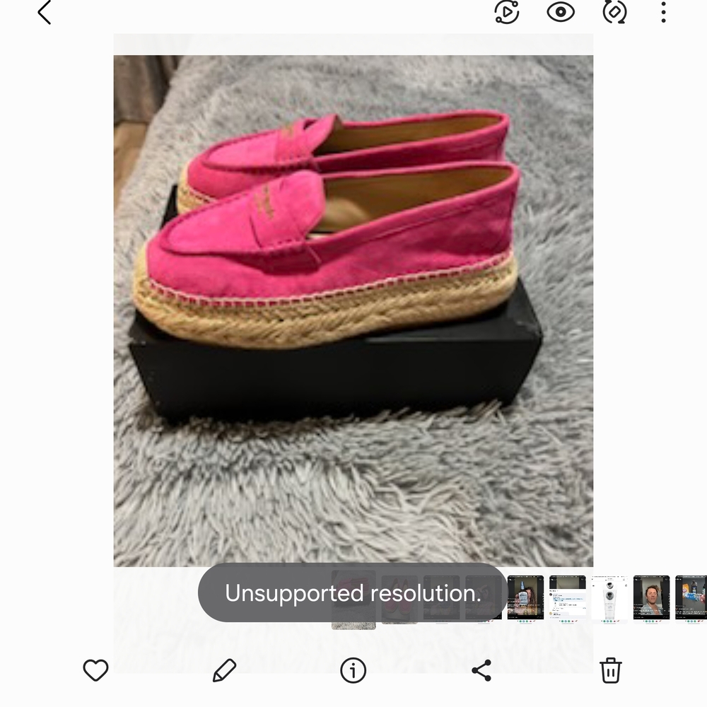 Vibrant Pink Espadrille Loafers - Picture 3 of 4